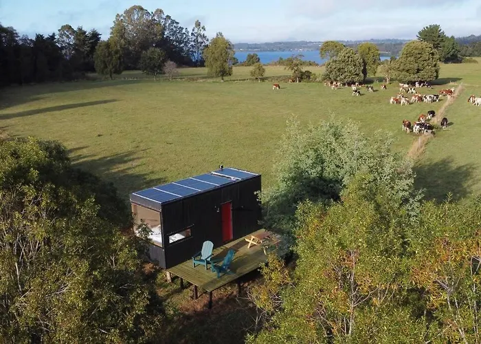 Exclusiva Cabin En Tranquilo Campo A Orillas Del Lago Con Vista A Volcanes - Hot Tub Privado